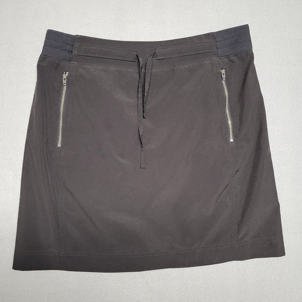 Charter Club Womens Black Active Skort Size 8 Zipper Pockets Built-in Shorts